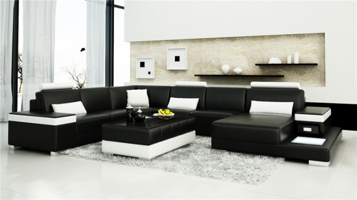 Canapé design Canapé d'angle Canapé de luxe Suite rembourrée Paysage de vie en forme de U neuf