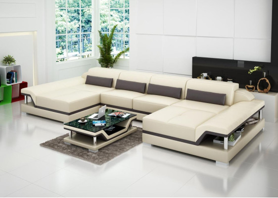 Canapé cuir nouveau canapé siège en coin suite rembourrage canapé d'angle design canapé de luxe