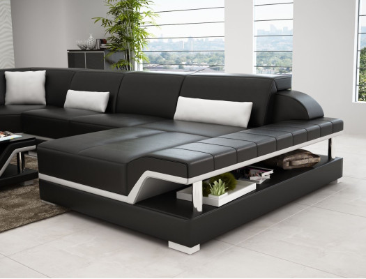 Canapé cuir nouveau canapé siège en coin suite rembourrage canapé d'angle design canapé de luxe