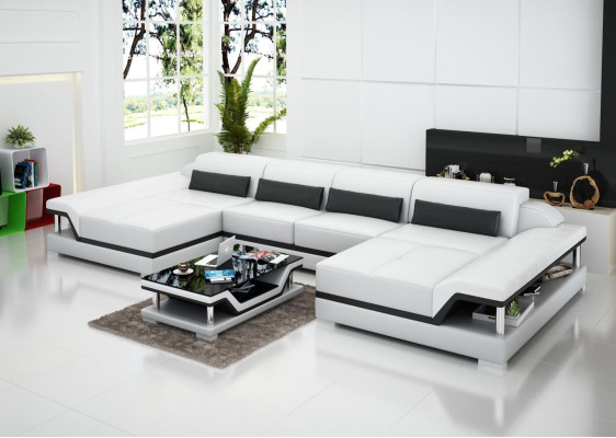 Canapé cuir nouveau canapé siège en coin suite rembourrage canapé d'angle design canapé de luxe