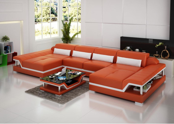 Canapé cuir nouveau canapé siège en coin suite rembourrage canapé d'angle design canapé de luxe