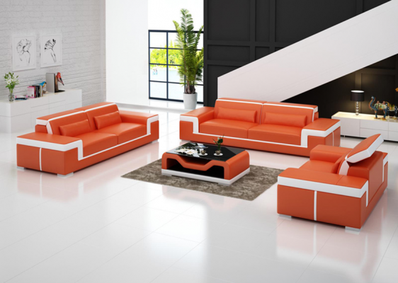Canapés rembourrés Canapé Moderne Ensemble de Luxe 3+2+1 Places Nouveau Design de Canapé