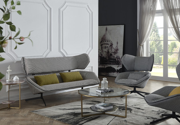 Banc rembourré Banquette Tabouret Banquette Mobilier de siège Canapé Design Tissu Relax Canapé 130cm