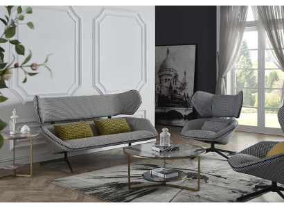 Banc rembourré Banquette Tabouret Banquette Mobilier de siège Canapé Design Tissu Relax Canapé 130cm