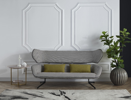 Banc rembourré Banquette Tabouret Banquette Mobilier de siège Canapé Design Tissu Relax Canapé 130cm