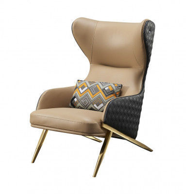 Fauteuil Relax en Cuir Lounge Club Canapé Design Canapé 1 Place de Luxe Beige neuf