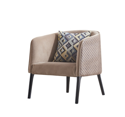Fauteuil de luxe Tapissé Cocktail Relax Lounge Club Chaises Mobilier Design Fauteuil Beige