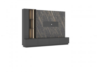 Unité murale Mobilier de designer Mobilier moderne Mobilier de salon en bois Meubles de luxe