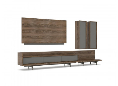 Mobilier de salon TV Lowboard Meuble mural complet pour TV Cadre de télévision Mobilier designer