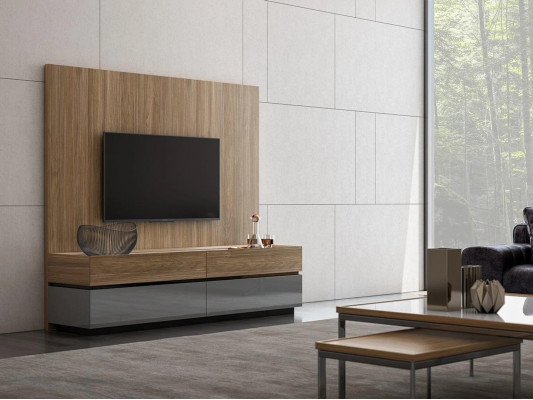 Unité murale Télé Mural Style Bois Moderne Meuble de salon Meuble TV Bas Mobilier neuf