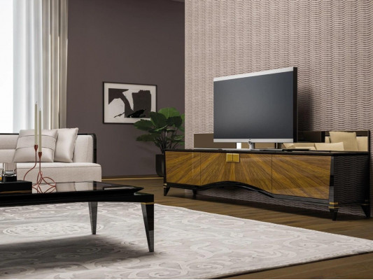 Salon moderne Meuble bas pour téléviseur Design Mobilier Armoire téléviseur Mobilier en bois neuf