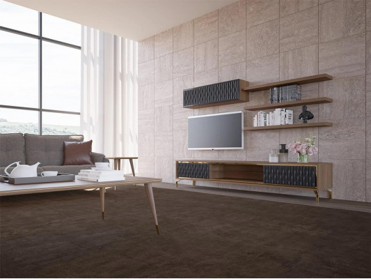 Ensemble de mur complet, armoire murale, meubles en bois, ensemble moderne de 5 pièces avec 3 étagères murales neuves.