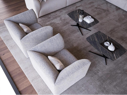Salon Mobilier rembourré Fauteuil Siège rembourré de luxe Mobilier design moderne