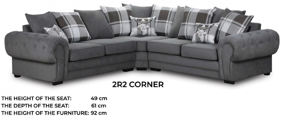 Canapé en tissu Suite d'angle en tissu de luxe Canapé d'angle du salon Canapé en tissu Canapés Canapé en L en coin