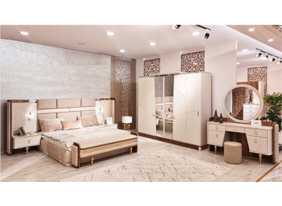 Coiffeuse de luxe avec miroir mobilier de chambre design moderne