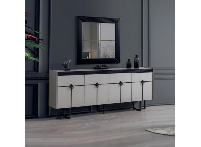 Salle à manger Meuble Buffet avec miroir Design Complète Nouvelles Meubles