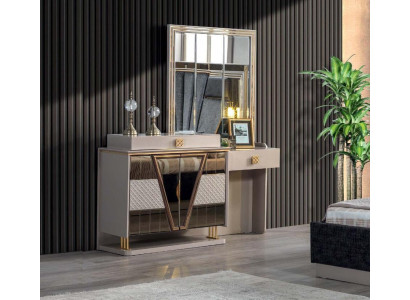 Coiffeuse moderne de luxe avec miroir, nouveau mobilier pour chambre à coucher.