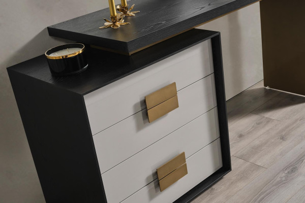 Chambre Ensemble Élégant Coiffeuse de Designer Miroir de Luxe 2 pièces