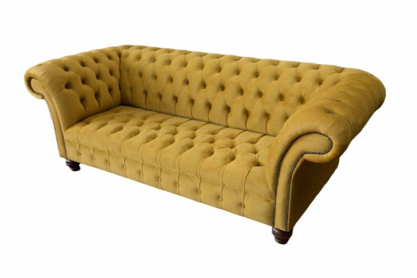 Canapé Chesterfield de luxe 2x 2 places en tissu avec des canapés modernes nouvel ensemble