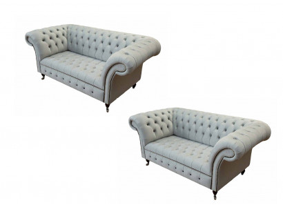 Canapé Chesterfield Design Ensemble de canapé de siège de canapé rembourré de luxe.