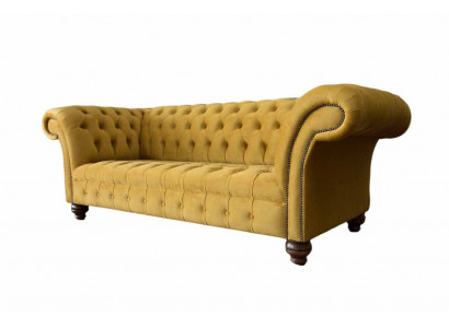Canapé design 3 places Chesterfield Canapé Tissu d'ameublement Canapés Canapés en tissu