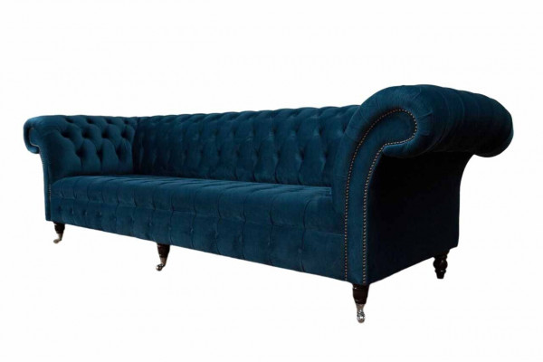 Canapé design 3 places Chesterfield Canapés Tissu à trois places Textile