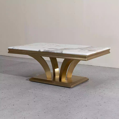 Table basse Design Salon Table basse de luxe Tables Meubles en or 115x70