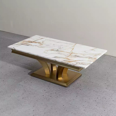 Table basse Design Salon Table basse de luxe Tables Meubles en or 115x70