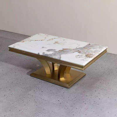 Table basse Design Salon Table basse de luxe Tables Meubles en or 115x70