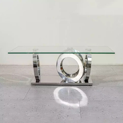 Table basse en métal Table de canapé Table d'appoint Tables basses rectangulaires