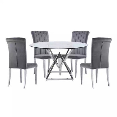Table en verre Colonnes Tables Tables en argent Tables en verre Table Meubles de luxe 180x90