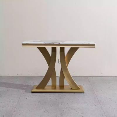 Conception Table de console de luxe Consoles Tables en acier inoxydable Buffet latéral de conception