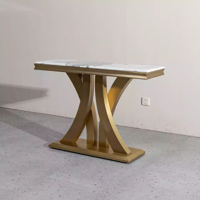 Conception Table de console de luxe Consoles Tables en acier inoxydable Buffet latéral de conception
