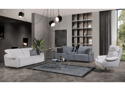Ensemble de salon luxueux 2 canapés 3 places avec système audio et fauteuil