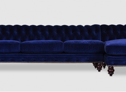 400cm Bix XXL Canapé Rembourré Siège Suite Tissu Canapé Chesterfield en Cuir 2016060