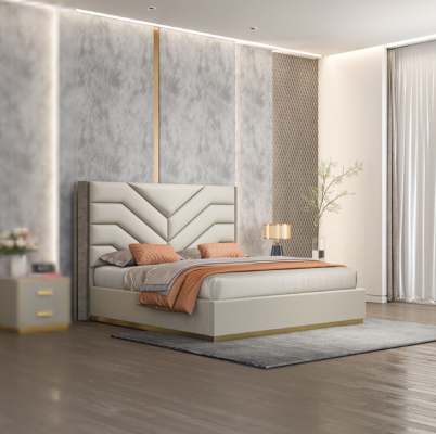 Design de lit Lits doubles de luxe 180x200cm Chambre à coucher moderne nouvelle