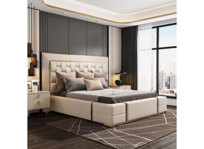 Chambre de luxe Lit Rembourrage Design Luxe Lits Doubles Meubles neufs