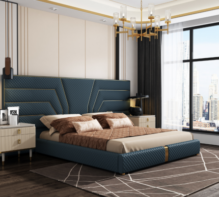 Chambre de luxe Lit Lits Doubles Design Mobilier Cadre de lit Hôtel