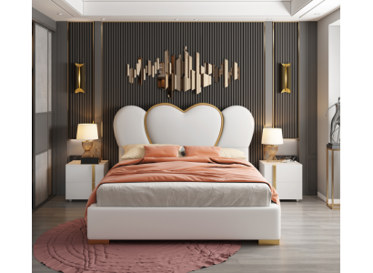 Conception Lit Chambre Lit double Hôtel de luxe Rembourrage Ameublement