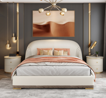 Lit double de luxe Lits Chambre Mobilier de chambre Design Hôtel Ameublement