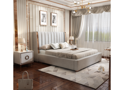 Lits Conception Double Moderne Cadre Chambre Hôtel Mobilier Luxe