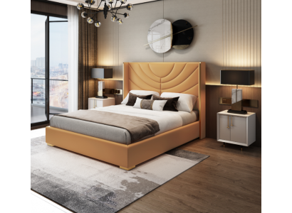 Lit double de design 180x200cm Mobilier d'hôtel Luxueux Décoration de chambre