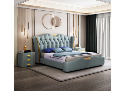 Lits Lits Doubles Hôtel Luxe en acier inoxydable Moderne Chambre de concepteur