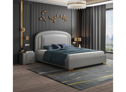 Lit double Lit Bois Design Meubles de luxe Lit rembourré Lit design Lits