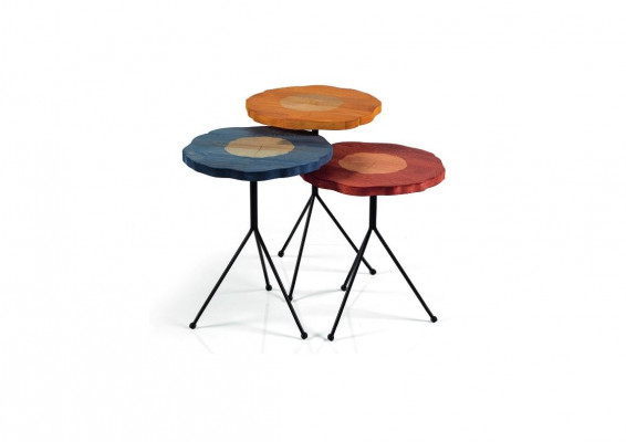 Set de 3x Table d'appoint Table basse de designer luxueuse Table de salon Table