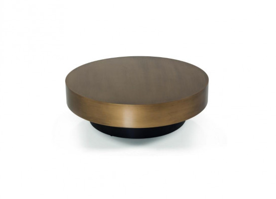 Table basse Table de design Mobilier de salon Luxe acier inoxydable doré Table ronde