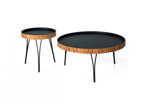 Table basse en noir Table de salon moderne Tables 2x Table basse de designer