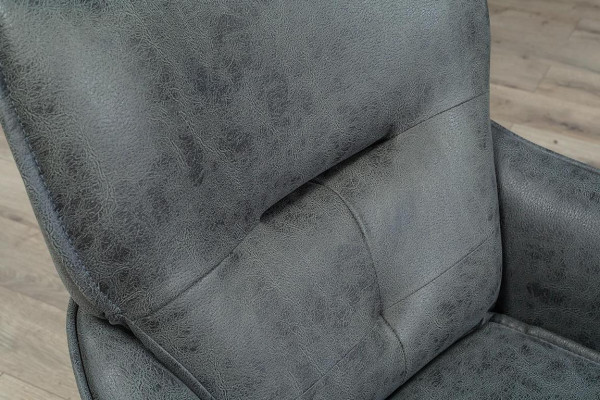 Gris un fauteuil club exclusif à un seul siège de luxe 1 place