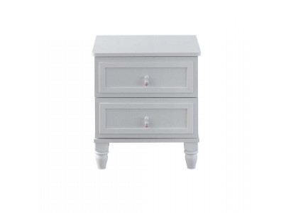 Tables de chevet pour consoles de nuit en bois, chambre moderne blanche pour filles.