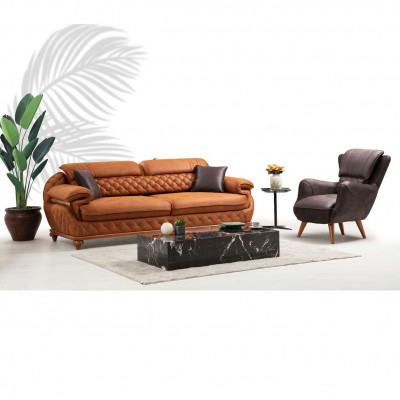 Ensemble complet de salon moderne Trois places Canapé Fauteuil de luxe